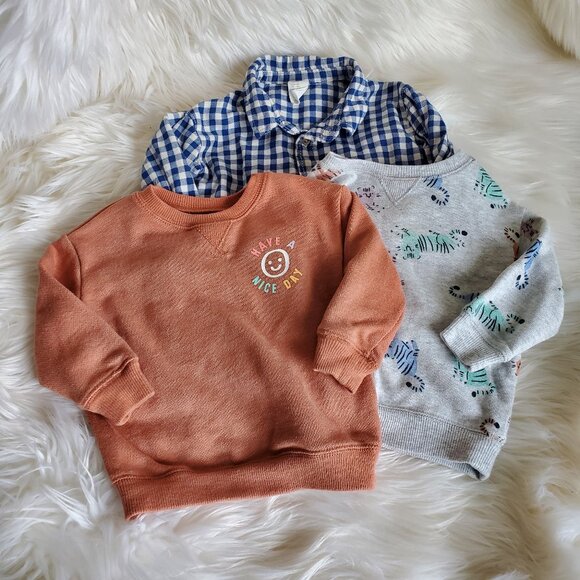 H&M/Jumping Beans Baby Long Sleeve Sweater/Shirt SZ 6M - Picture 1 of 11